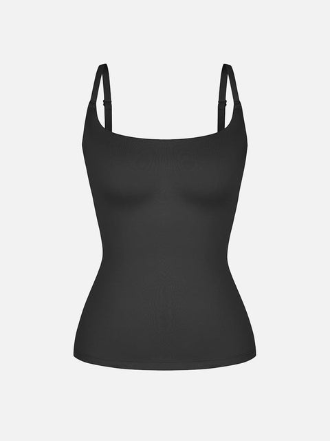 Curvypower | Australia Apparel & Accessories > Clothing > Tops > Tank Tops Scoop Neck Tank Top with Light Shaping and Anti-Sheer Bust Lining