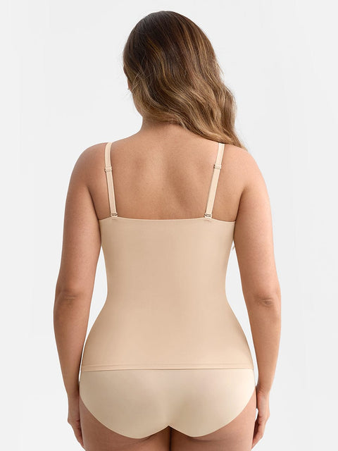 Curvypower | Australia Apparel & Accessories > Clothing > Tops > Tank Tops Scoop Neck Tank Top with Light Shaping and Anti-Sheer Bust Lining