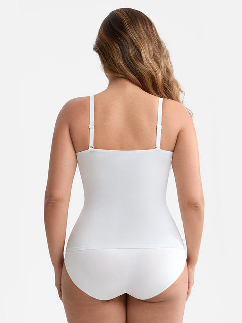 Curvypower | Australia Apparel & Accessories > Clothing > Tops > Tank Tops Scoop Neck Tank Top with Light Shaping and Anti-Sheer Bust Lining