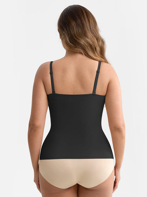 Curvypower | Australia Apparel & Accessories > Clothing > Tops > Tank Tops Scoop Neck Tank Top with Light Shaping and Anti-Sheer Bust Lining