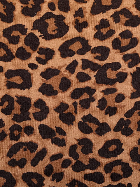 Curvypower | Australia Apparel & Accessories > Clothing > Underwear & Socks > Bodysuits Leopard Print Lace V-Neck Shapewear Bodysuit Tummy Control Thong Shaping Bodysuit for Women with T-Back Design