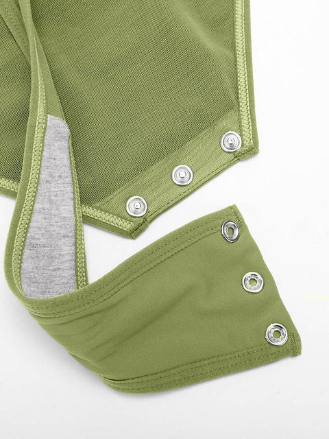 Curvypower | Australia Apparel & Accessories > Clothing > Underwear & Socks > Bodysuits V-neck Overlapping Pleated Shapewear Bodysuit with Tummy Control