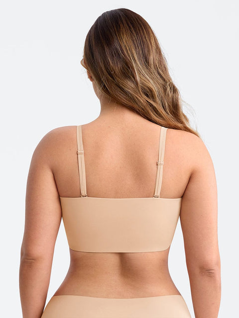 Curvypower | Australia Apparel & Accessories > Clothing > Underwear & Socks > Bras Wireless Strapless Anti-Slip Comfort Bandeau Bra for Women with Molded Cups, Convertible Straps & Ultra-Soft Fabric
