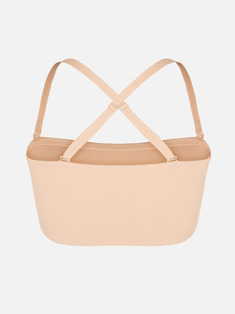 Curvypower | Australia Apparel & Accessories > Clothing > Underwear & Socks > Bras Wireless Strapless Anti-Slip Comfort Bandeau Bra for Women with Molded Cups, Convertible Straps & Ultra-Soft Fabric