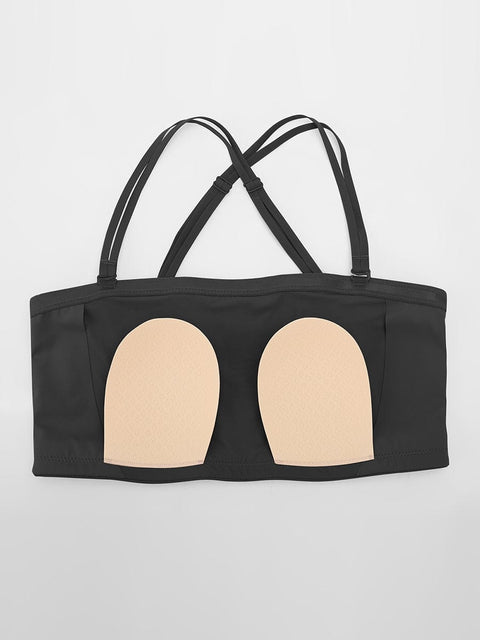 Curvypower | Australia Apparel & Accessories > Clothing > Underwear & Socks > Bras Wireless Strapless Anti-Slip Comfort Bandeau Bra for Women with Molded Cups, Convertible Straps & Ultra-Soft Fabric