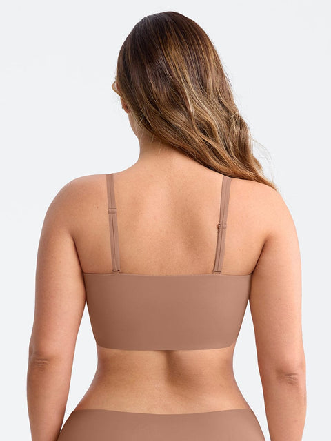 Curvypower | Australia Apparel & Accessories > Clothing > Underwear & Socks > Bras Wireless Strapless Anti-Slip Comfort Bandeau Bra for Women with Molded Cups, Convertible Straps & Ultra-Soft Fabric