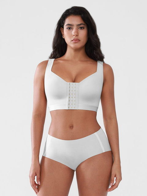 Curvypower | Australia Apparel & Accessories > Clothing > Underwear & Socks > Bras Women's Recovery Comfort Front Closure Wireless Gentle Compression Support Bra with 3D Molded Cups & Wide Adjustable Straps