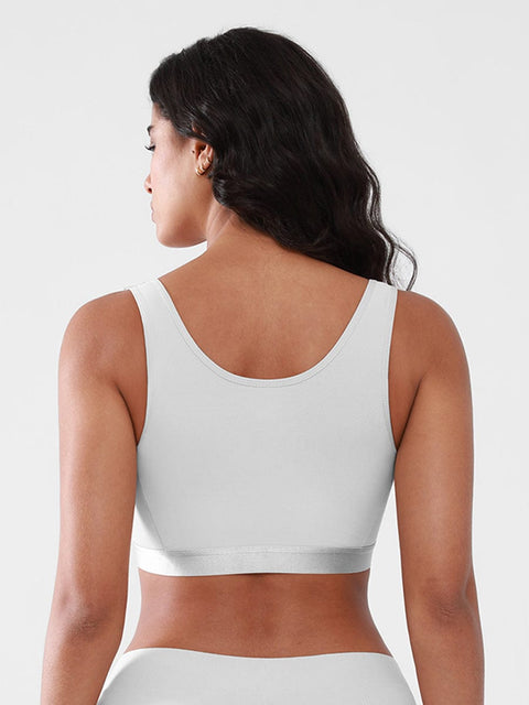 Curvypower | Australia Apparel & Accessories > Clothing > Underwear & Socks > Bras Women's Recovery Comfort Front Closure Wireless Gentle Compression Support Bra with 3D Molded Cups & Wide Adjustable Straps