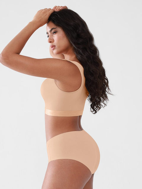 Curvypower | Australia Apparel & Accessories > Clothing > Underwear & Socks > Bras Women's Recovery Comfort Front Closure Wireless Gentle Compression Support Bra with 3D Molded Cups & Wide Adjustable Straps