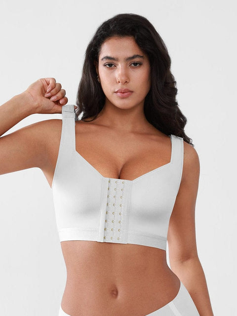 Curvypower | Australia Apparel & Accessories > Clothing > Underwear & Socks > Bras Women's Recovery Comfort Front Closure Wireless Gentle Compression Support Bra with 3D Molded Cups & Wide Adjustable Straps