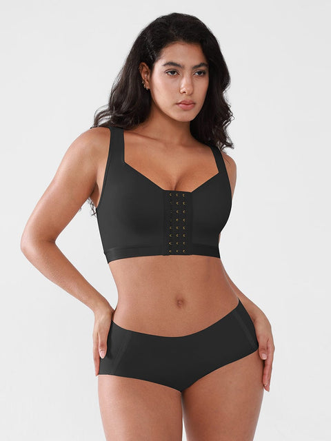 Curvypower | Australia Apparel & Accessories > Clothing > Underwear & Socks > Bras Women's Recovery Comfort Front Closure Wireless Gentle Compression Support Bra with 3D Molded Cups & Wide Adjustable Straps