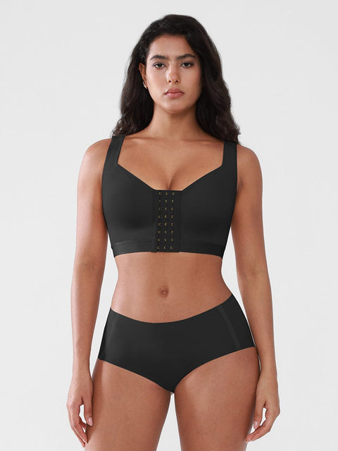 Curvypower | Australia Apparel & Accessories > Clothing > Underwear & Socks > Bras Women's Recovery Comfort Front Closure Wireless Gentle Compression Support Bra with 3D Molded Cups & Wide Adjustable Straps