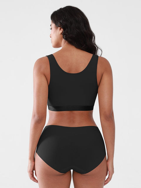 Curvypower | Australia Apparel & Accessories > Clothing > Underwear & Socks > Bras Women's Recovery Comfort Front Closure Wireless Gentle Compression Support Bra with 3D Molded Cups & Wide Adjustable Straps