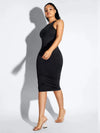 CurvyPower | Australia Bodycon Black / XS/S Tummy Control Bodycon Shapewear Midi Dress