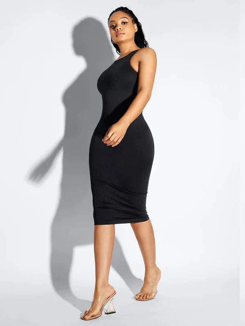 CurvyPower | Australia Bodycon Black / XS/S Tummy Control Bodycon Shapewear Midi Dress