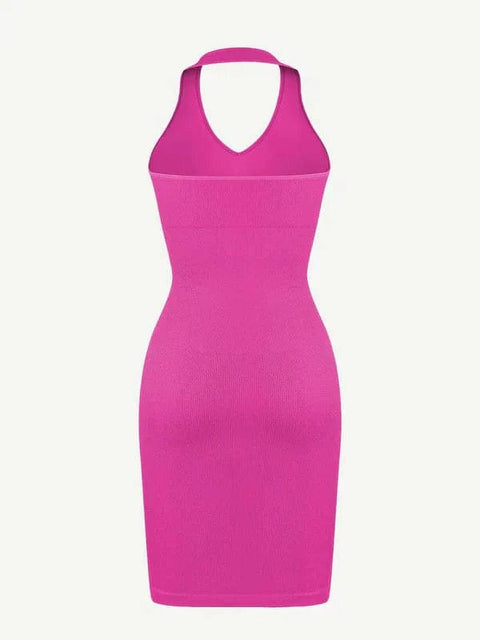 CurvyPower | Australia Bodycon Halter Neck Bodycon Shapewear Mini Dress