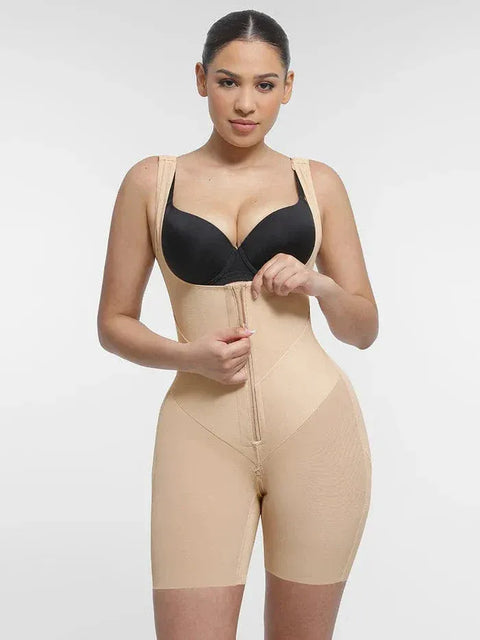 Curvypower | Australia bodysuit Beige / S U-Shaped Open Bust Support and Waist Slimming Tummy Control Shapewear Bodysuit