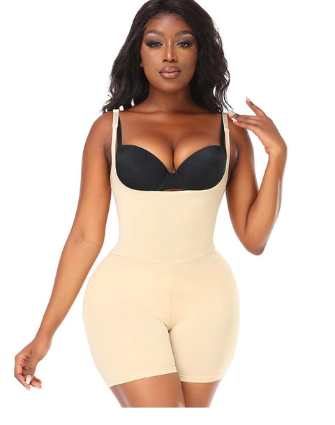 Curvypower | Australia bodysuit Beige / S Women Bum Lifting Tummy Control Shaping Bodysuit with Hip Pads