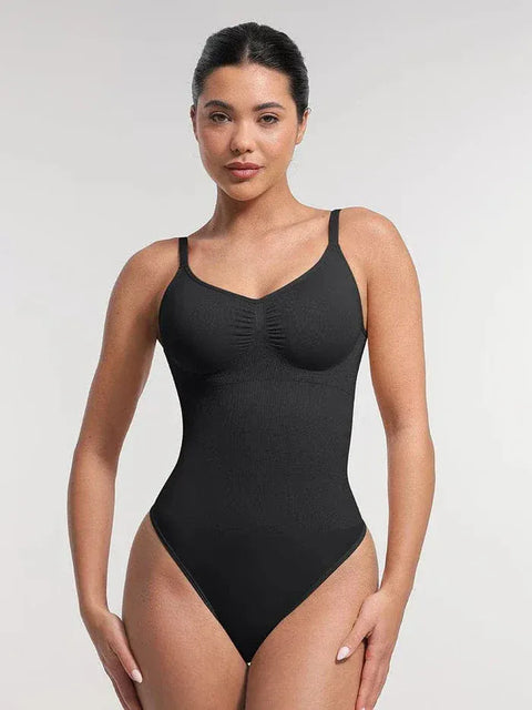 Curvypower | Australia bodysuit Black / S Seamless Tummy Control Shapewear Bodysuit with Built-In Bra and Removable Pads