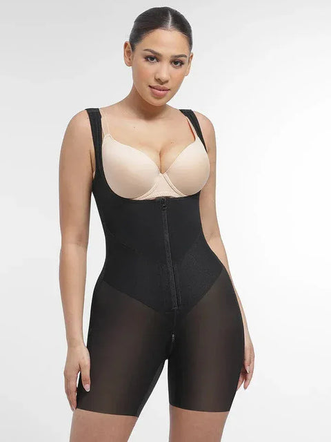 Curvypower | Australia bodysuit Black / S U-Shaped Open Bust Support and Waist Slimming Tummy Control Shapewear Bodysuit