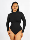 CurvyPower | Australia bodysuit Black / XS/S Long Sleeve Turtle Neck Compression Shapewear Bodysuit