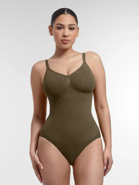 Curvypower | Australia bodysuit Brown / XS Seamless Shapewear Bodysuit with Tummy Control and Built-In Chest Support