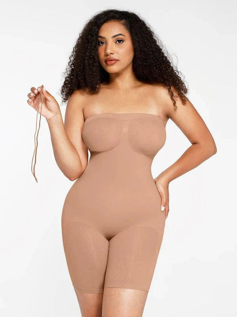 CurvyPower | Australia bodysuit Dark Beige / S Sculpting Seamless Tummy Control Strapless Shapewear Bodysuit