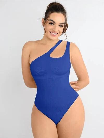 CurvyPower | Australia bodysuit Dark Blue / XS/S One Shoulder Tummy Control Shapewear Bodysuit