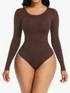 CurvyPower | Australia bodysuit Dark Brown / XS/S Long Sleeve Slimming Shapewear Bodysuit