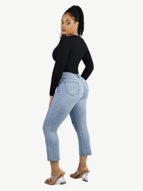 CurvyPower | Australia bodysuit Deep V Neck Tummy Control Thong Shapewear Bodysuit