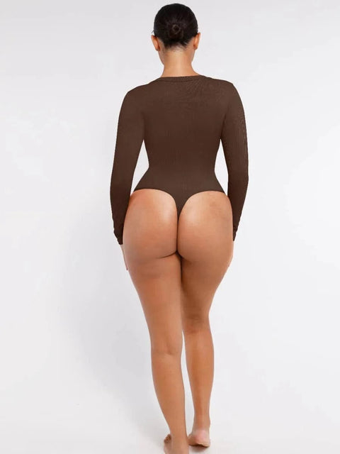 CurvyPower | Australia bodysuit Deep V Neck Tummy Control Thong Shapewear Bodysuit