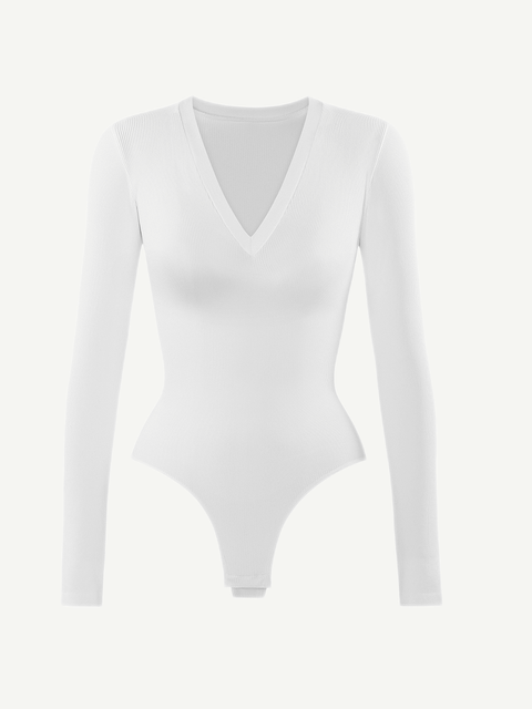 CurvyPower | Australia bodysuit Deep V Neck Tummy Control Thong Shapewear Bodysuit