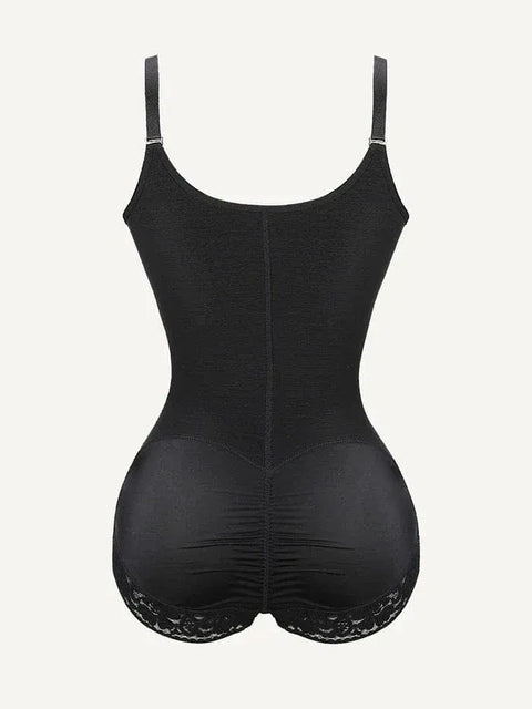 Curvypower | Australia bodysuit Front-Zip Waist-Slimming and Tummy Control Shapewear with U-Shaped Open Bust Support
