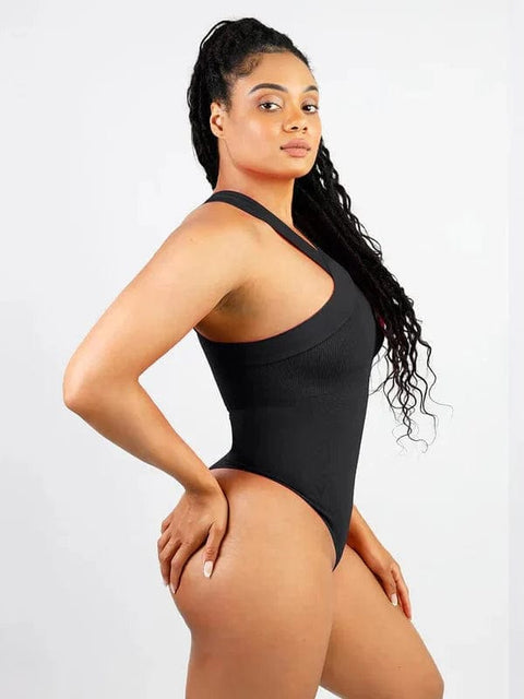 CurvyPower | Australia bodysuit Halter Neck Criss-Cross Seamless Shapewear Bodysuit
