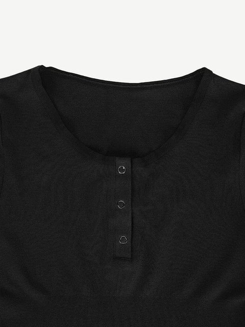 CurvyPower | Australia bodysuit High Compression Scoop Neck Long Sleeve Thong Shapewear Bodysuit