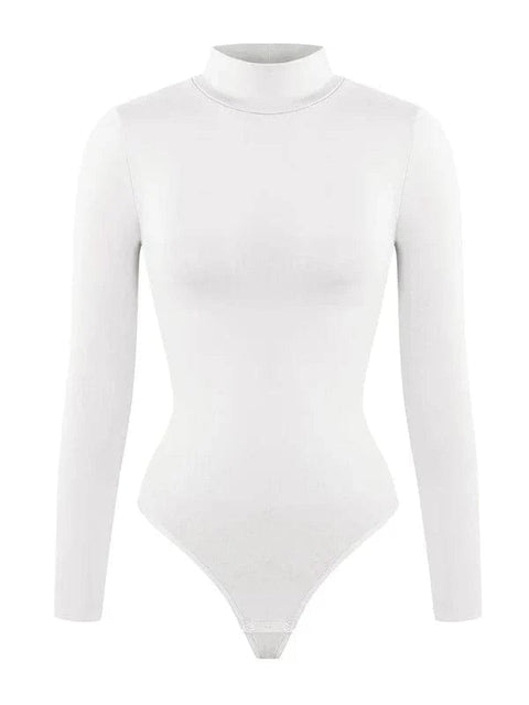 CurvyPower | Australia bodysuit Long Sleeve Turtle Neck Compression Shapewear Bodysuit