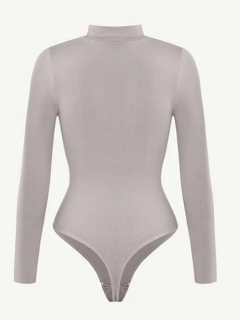 CurvyPower | Australia bodysuit Long Sleeve Turtle Neck Compression Shapewear Bodysuit