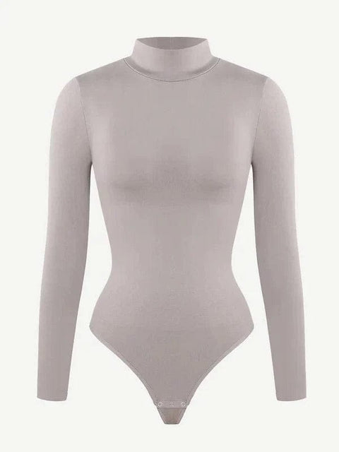 CurvyPower | Australia bodysuit Long Sleeve Turtle Neck Compression Shapewear Bodysuit