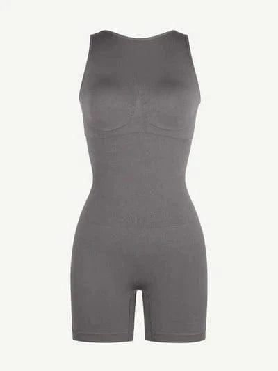 CurvyPower | Australia bodysuit Low Back Round Neck Shapewear Bodysuit with Removable Pads