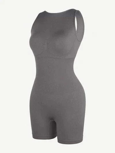 CurvyPower | Australia bodysuit Low Back Round Neck Shapewear Bodysuit with Removable Pads