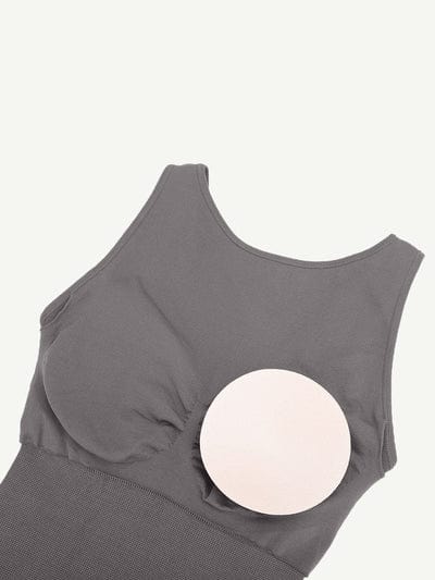 CurvyPower | Australia bodysuit Low Back Round Neck Shapewear Bodysuit with Removable Pads