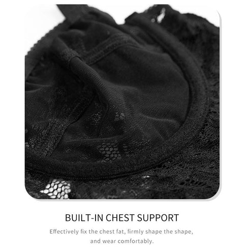 Curvypower | Australia bodysuit Low Back Tummy Control Lace Shaping Bodysuit with Built-In Bra