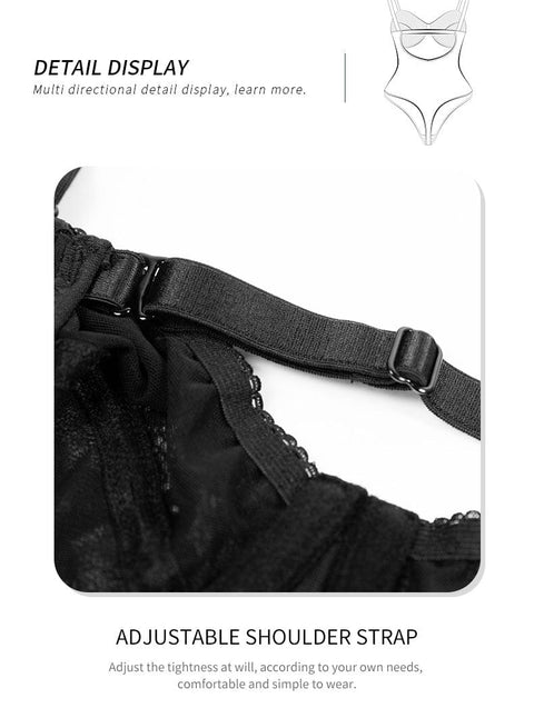 Curvypower | Australia bodysuit Low Back Tummy Control Lace Shaping Bodysuit with Built-In Bra