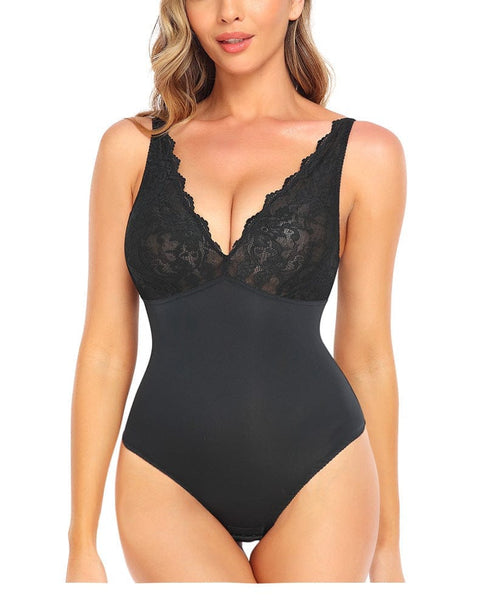 Curvypower | Australia bodysuit One Piece Lace Shaping Bodysuit for Tummy Control