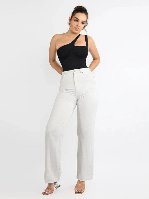 CurvyPower | Australia bodysuit One Shoulder Tummy Control Shapewear Bodysuit