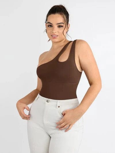 CurvyPower | Australia bodysuit One Shoulder Tummy Control Shapewear Bodysuit