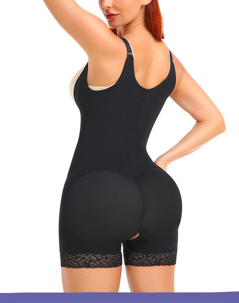Curvypower | Australia bodysuit Open Bust Bodysuit Shapewear with Front  Zipper Closure