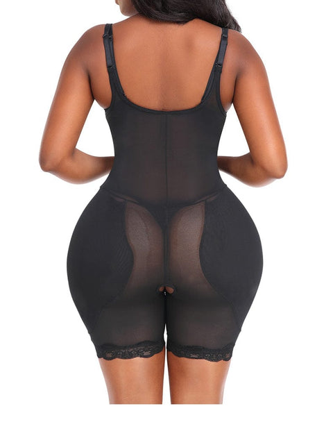 Curvypower | Australia bodysuit Open Bust Lace Shaping Bodysuit with Hip Pads