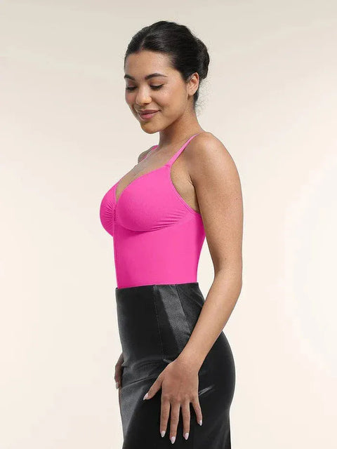 Curvypower | Australia bodysuit Plunge Front Zip Tummy Control Shape Wear Bodysuit