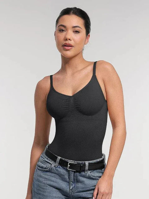 Curvypower | Australia bodysuit Seamless Tummy Control Shapewear Bodysuit with Built-In Bra and Removable Pads